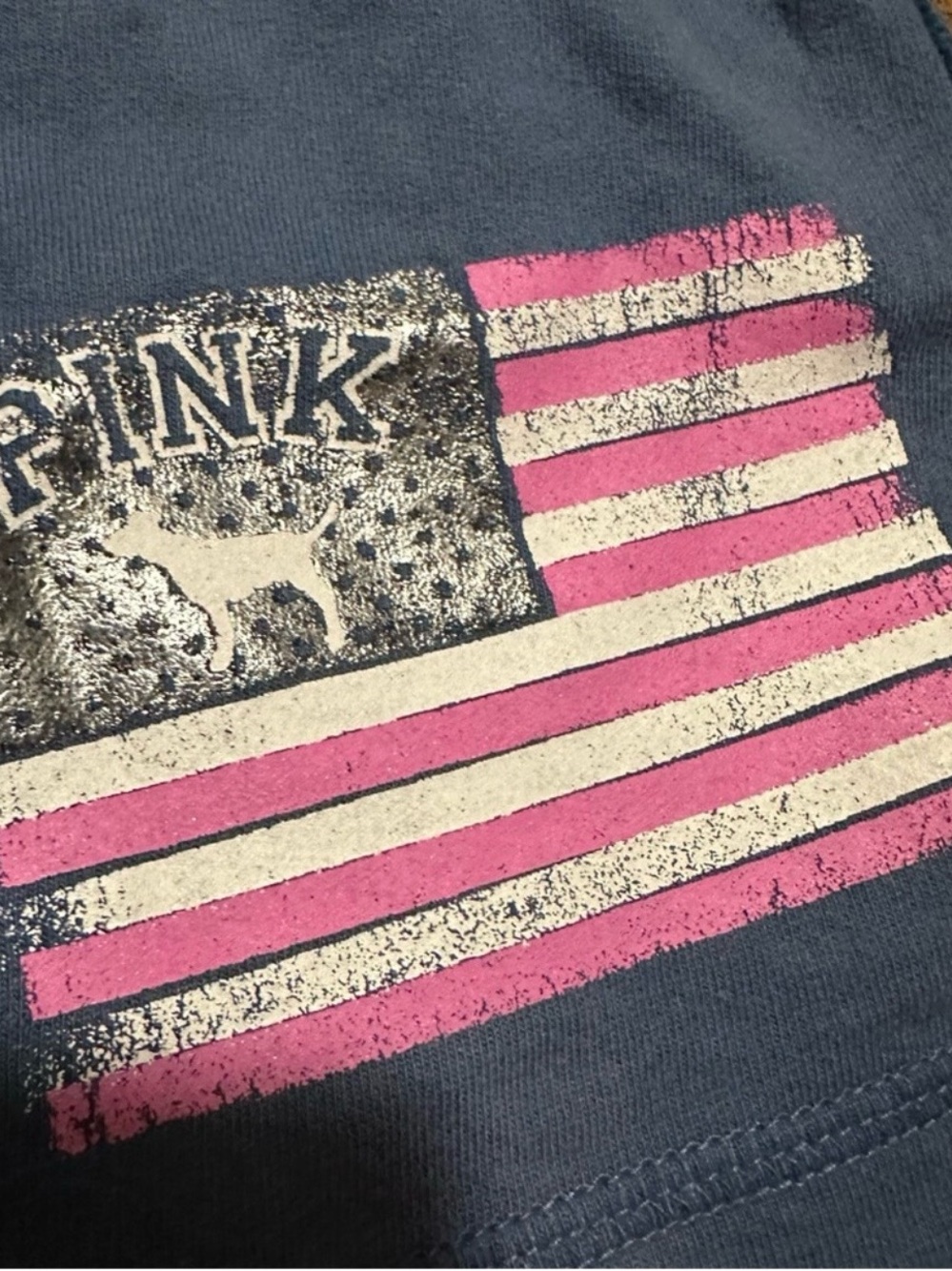 VS PINK Y2K VINTAGE LARGE RHINESTONE BLING TANK TOP LARGE VINTAGE SHORTS 2006 - Picture 5 of 7